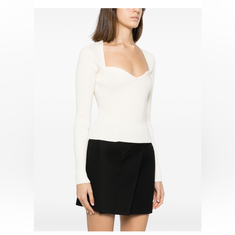 Jonathan Simkhai Cream Ribbed Sweater - Picture 2 of 6